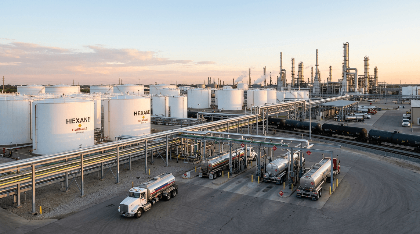 Caída del precio del hexano: la cadena de solventes petroquímicos bajo presión en 2026