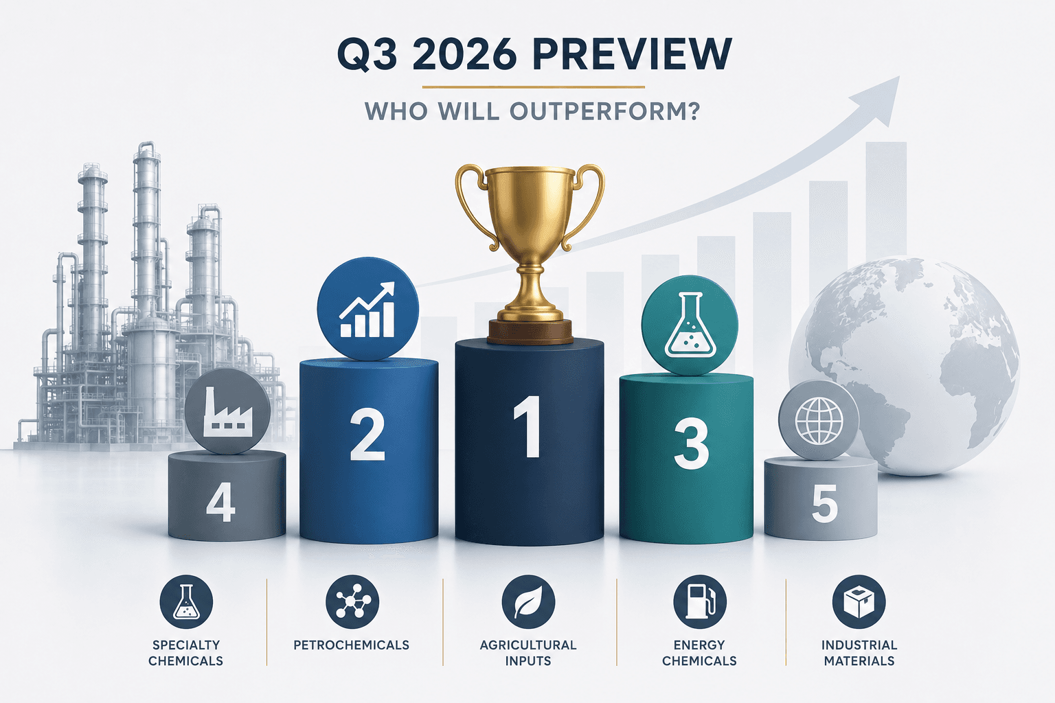 Clasificaciones de la industria química: vista previa del tercer trimestre de 2026: ¿quién tendrá mejores resultados?