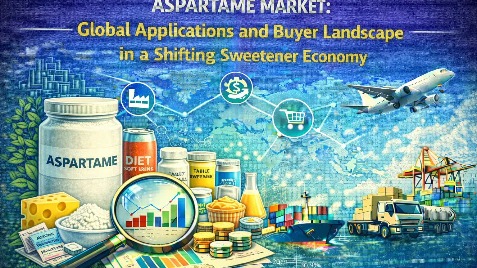 El mercado del aspartamo: panorama mundial en una economía cambiante de los edulcorantes
