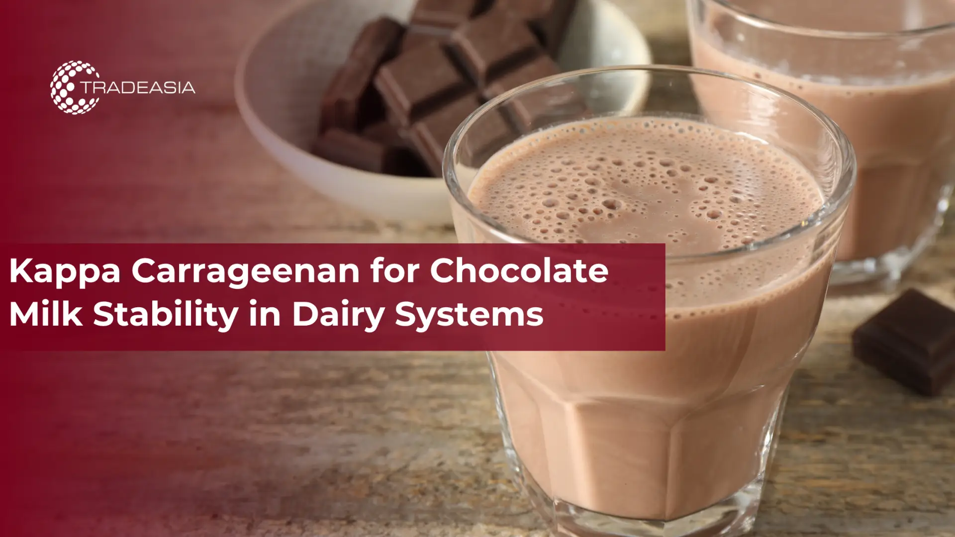 Carragenina kappa para la estabilidad de la leche con chocolate en sistemas lácteos