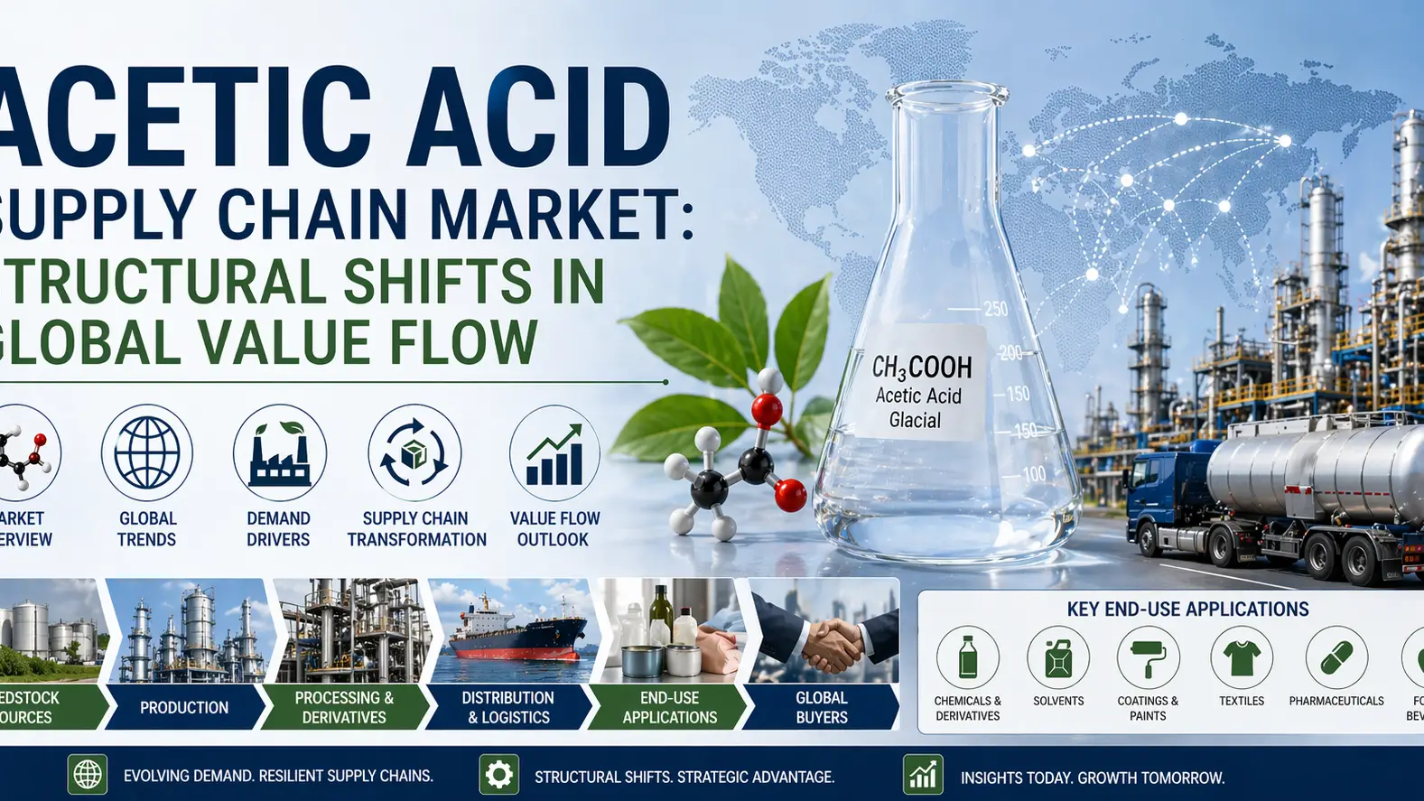 Mercado de la cadena de suministro de ácido acético: cambios estructurales en el flujo de valor global